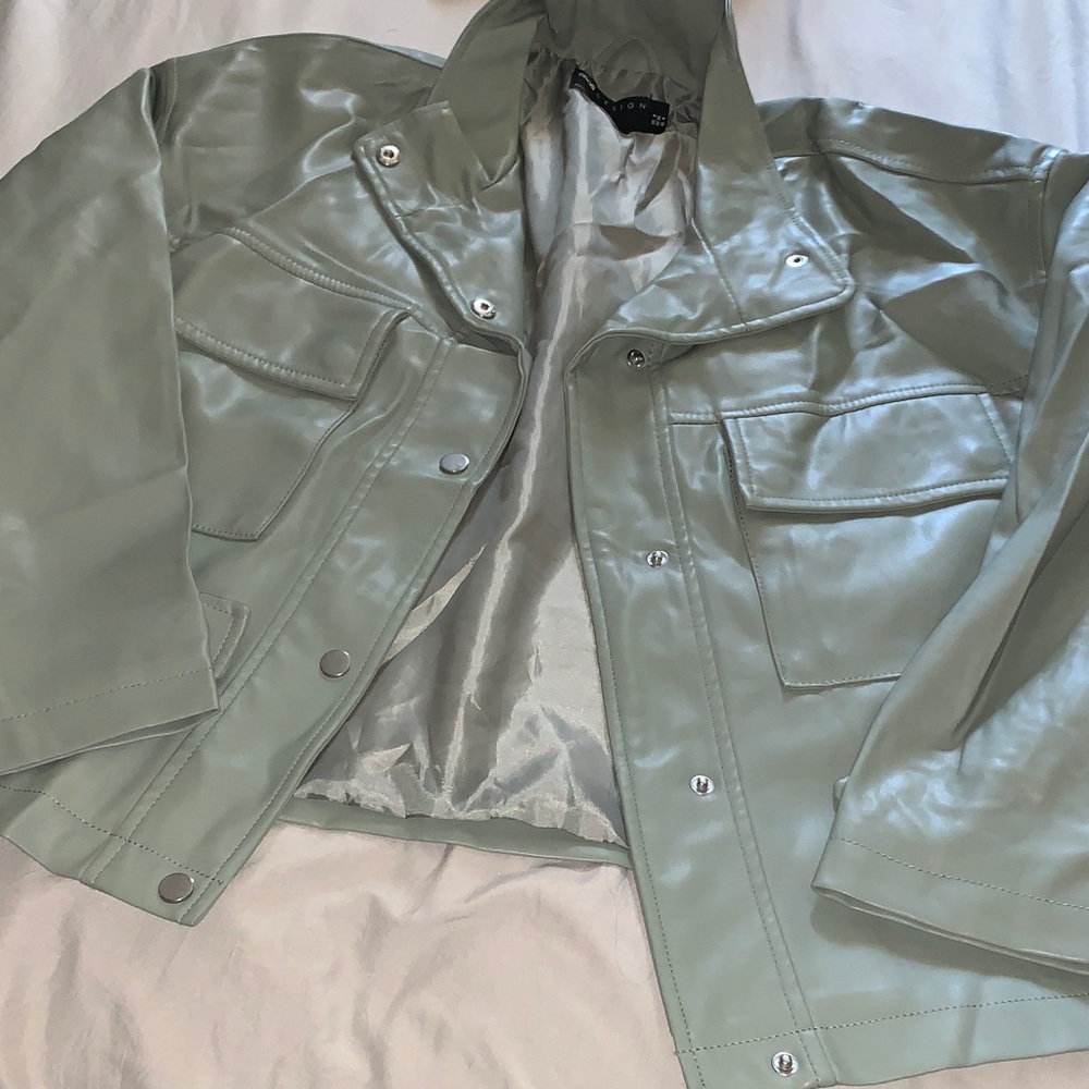 GREEN LEATHER JACKET ‼️